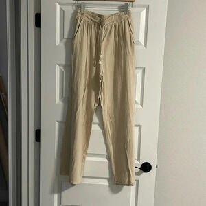 Forever 21 linen drawstring pants